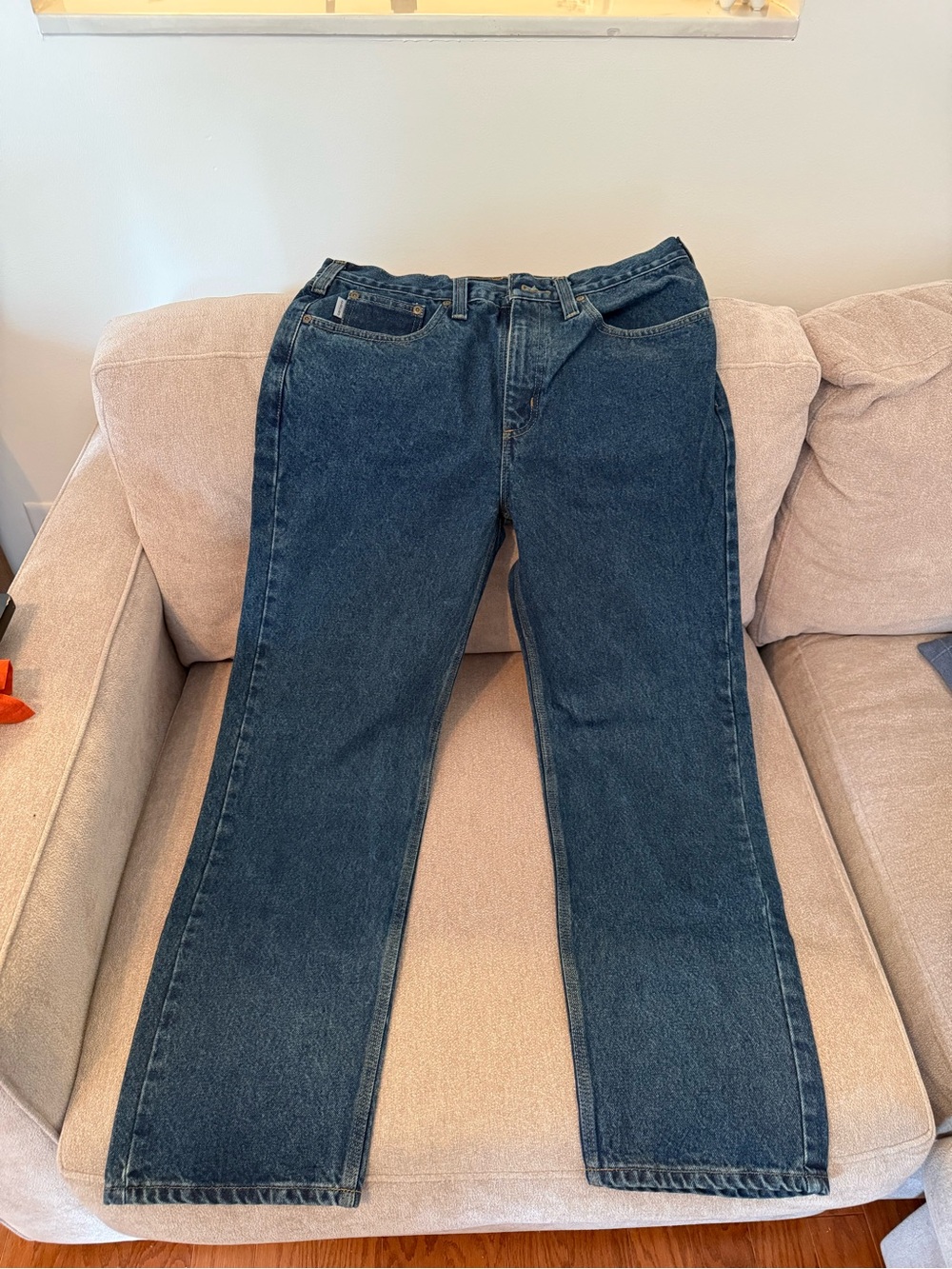 Carhartt Relaxed Fit Denim Jeans in Dark Blue